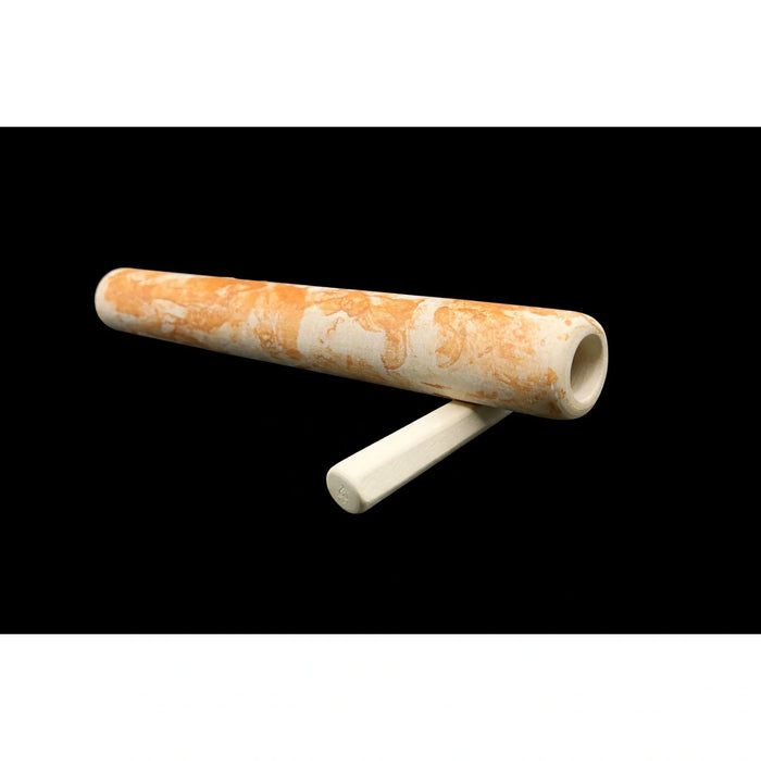 Chillum in Pietra Arancione Marmorizzato